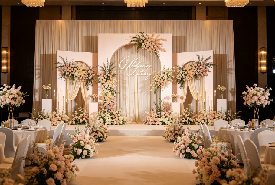 On-Site Setup For Outdoor Lawn Weddings
